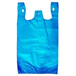 Recycled Plain Blue Vest Carrier Plastic Bag