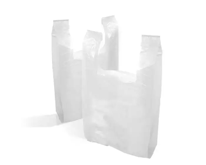 Recycled White Vest Carrier Plastic Bag